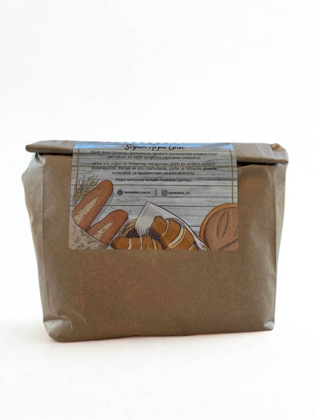 DOĞAL TAM SİYAH ARPA UNU 1KG - 2