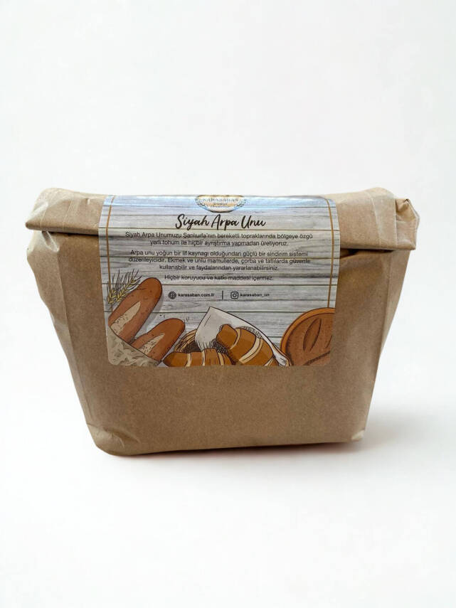 DOĞAL TAM SİYAH ARPA UNU 1KG - 4